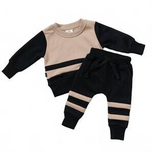 NEW OLIVE + SCOUT kid's crosby jogger set in black